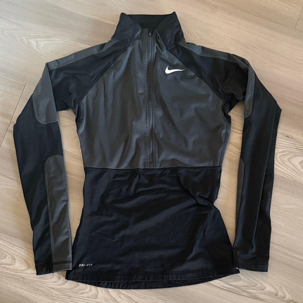 Nike Black and Dark Gray dri-fit pull over